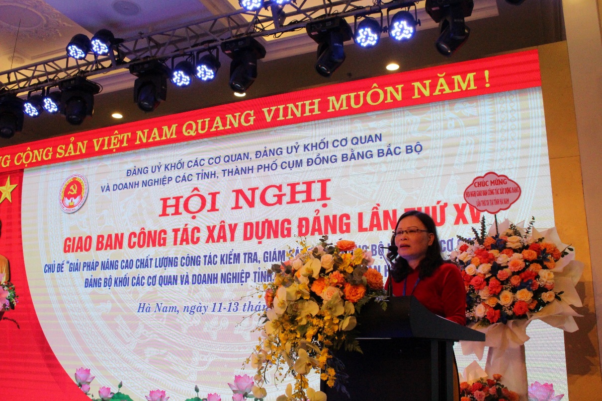 Đảng ủy Khối Cơ quan - Doanh nghiệp tỉnh tham dự hội nghị giao ban cụm đồng bằng Bắc bộ tỉnh Hà Nam