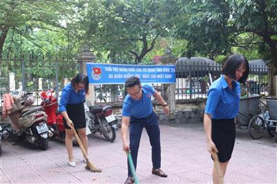 Đoàn khối các cơ quan tỉnh ra quân đồng loạt “Ngày Chủ nhật xanh” hè 2019