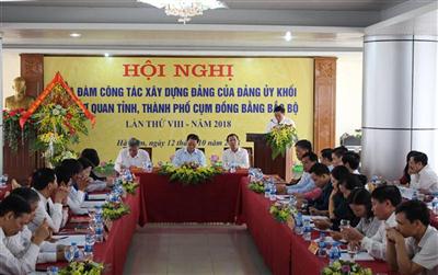 Hội nghị Tọa đàm về công tác xây dựng Đảng của Đảng ủy khối các cơ quan tỉnh, thành phố cụm Đồng bằng Bắc bộ lần thứ VIII - năm 2018